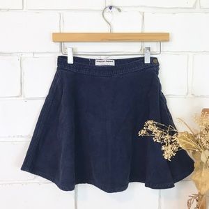 American Apparel blue corduroy circle skirt